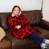 Catalonia Women's Oversized Flannel Blanket Hoodie - Cozy Wearable Plush Fleece Pullover, Soft Lounge Sweatshirt for Home, Camping, Outdoor Comfort - 2 of 4
