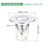 Unique Bargains Stainless Steel Anti-Backflow Bathroom with Protective Cover Drain Stoppers - 2 of 4