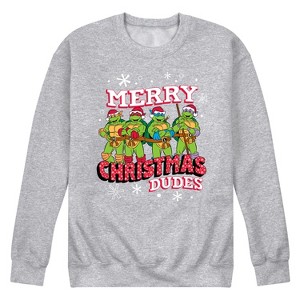 Men's - Teenage Mutant Ninja Turtles - Merry Christmas Dude Graphic Fleece Sweatshirt - 1 of 4