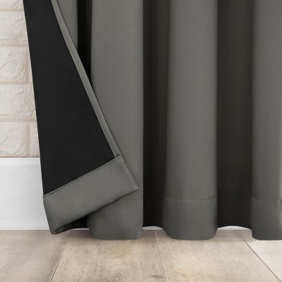 Sun Zero Gray Blackout Rod Pocket Curtain Panel 40" x 63"