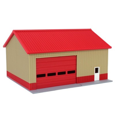 1/64 Tan/Red Papa's Shop 40x30ft Farm Shed Removeable Door/Roof 3D Print RW-052