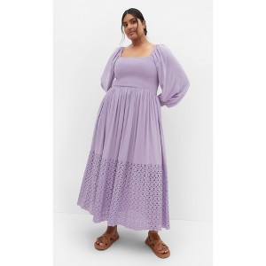 Women's Plus Size Kaya Dress - lavender | CITY CHIC - 1 of 4