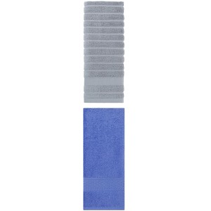 REGALWOVEN Pure Cotton Absorbent Soft Hand Towel Set for Home Decor 13" x 30"/14" x 30" 2 Pcs - 1 of 4
