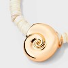 White Beaded Shell Necklace - A New Day™ White - 4 of 4