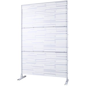 DSVIMOY Outdoor & Indoor Privacy Screen, Freestanding Decorative Privacy Screen for Deck Balcony Patio, White, 48"*76"*16" - 1 of 4