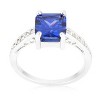 Slickblue Classic 2.1 Ct. Princess Cut Purple Cubic Zirconia Ring for Women - Perfect for Engagement and Anniversary - 2 of 4