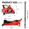 Floor Mounted Heavy-duty Steel Racing Jack with Dual Piston Rapid Lift Pump, Lifting Range 3.3 '' -19.7 '' - 4 of 4