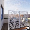 Okak Metal Privacy Screens with Stand, Outdoor Privacy Screen with Bird/Leaf Shape, Patio Privacy Panels for Garden, Backyard, Patio - 2 of 4