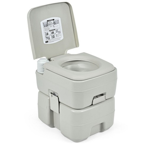 Costway 5.3 Gallon 20l Portable Travel Toilet Camping Rv Indoor Outdoor  Potty Commode : Target