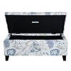 FURNIinspire Ottomans And Benches Luxury Storage Ottoman Stool , Floral Patterned Storage Bench, Living Room Footrest, Multicolored, 19"*39"*16.5" - 4 of 4