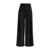 Women's Minimalist Wide Leg Trousers - High Waist Draping Work Pants - 4 of 4