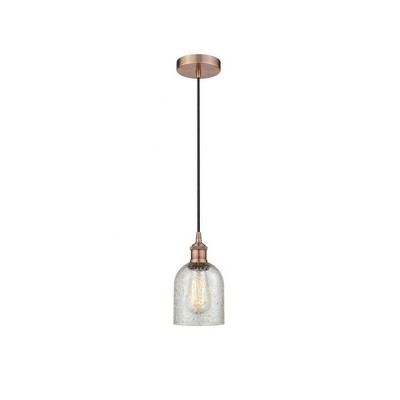 Caledonia - 1 Light Cord Hung Mini Pendant In Industrial Style-9.75 Inches Tall and 5 Inches Wide
