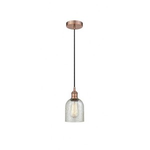 Caledonia - 1 Light Cord Hung Mini Pendant In Industrial Style-9.75 Inches Tall and 5 Inches Wide - 1 of 1