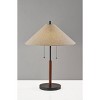 Palmer Natural Table Lamp Black - Adesso: Mixed Materials, Dual Pull Chain, ETL Listed, No Assembly Required - image 2 of 4