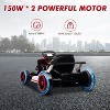 Go Kart, Electric Drift Kart Car with Adjustable Seat, 24V 7Ah Outdoor Ride On Toy, 8.1 MPH, LED Lights, Toy Race Car for Kids 6-12 Years Old - 4 of 4