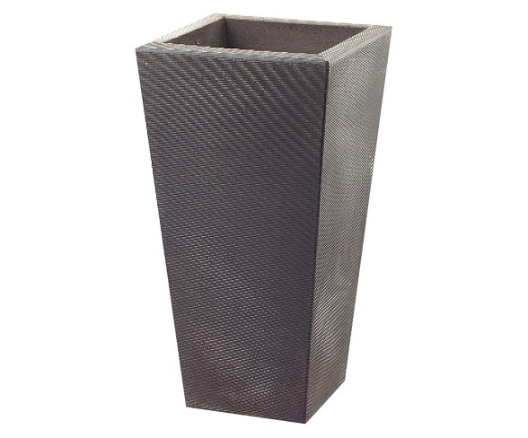 13'' Square Bowery Planter - Golden Bronze - Crescent Garden