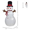 Syemin Inflatable Holiday Decorations 6ft Christmas Inflatables Outdoor Decorations Snowman Christmas Inflatable Decor, White, 39.25"*31.5"*71.75" - 2 of 4
