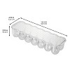 iDESIGN Plastic Egg Holder for Refrigerator with Handle and Lid Fridge Storage Organizer Clear: Kitchen Cabinet Organizer - image 3 of 4