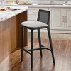 Modway Monarch Wood and Rattan Bar Stool - DURABLE WOOD CONSTRUCTION - Featuring a sturdy wood frame and a rattan backrest with intricate ca - 4 of 4