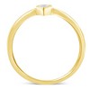 14K Yellow Gold Plated Silver 1/20 Cttw Diamond Teardrop Pear-Shaped Ring - 2 of 4