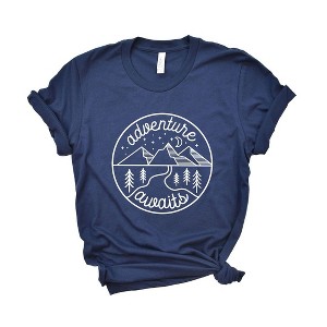 Simply Sage Market Women's Adventure Awaits Short Sleeve Graphic Tee - 1 of 3