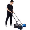 16-Inch Lawn Mower 5-Blade Reel Mower Push Reel Lawn Mower With Grass Catcher, 0.6 In-1.8 In Adjustable Blade Height For Garden Patio Sweeper - 2 of 4