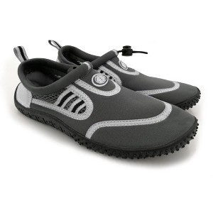 Hardcore mens water shoes; Quick drying aqua socks for barefoot running, swimming, poolside fun at the water park, camping, yoga - 1 of 4