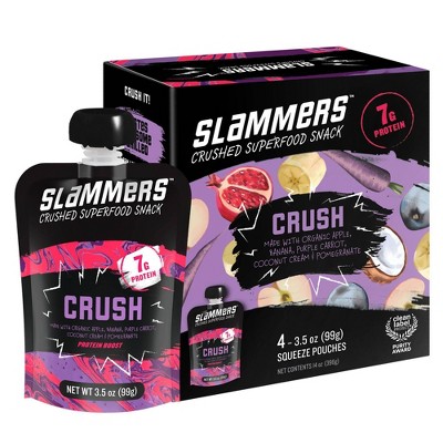 Slammers Protein Pomegranate Grape Crush - 3.5oz/4pk