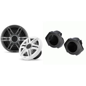 Clarion CMSP-651-SWG Premium 6.5" Sport Grill Marine Speakers & Polaris RZR Front 6.5" Speaker Pods 2014-UP ( Except PRO XP) - 1 of 4