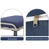 Anybear 5PC Gray-Blue Wicker Rattan Table and Chairs Set with Ottoman Patio Bistro Set - 4 of 4