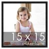 PosterPalooza | Square Simple Black Picture Frame - UV Acrylic, Foam Board Backing, Hanging Hardware - 2 of 4