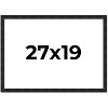 PosterPalooza | 27x19 Thin Barnwood Picture Frame, UV Acrylic, 2 Finishes - Grey and Black - 2 of 4