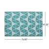 GDFStudio Alicante 4' x 6' Outdoor Modern Scatter Rug, Turquoise/White - 3 of 4