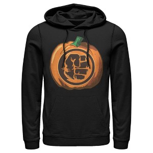 Men's Marvel Halloween Hulk Fist Pumpkin Pull Over Hoodie - 1 of 4