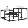 vidaXL Black Engineered Wood Coffee Table - Square Sofa Center Table with Metal Frame - 2 of 4