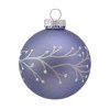 Northlight 4ct Matte Purple Glass Ball Christmas Ornaments with Branch Design 2.5" (63.5mm) - 4 of 4