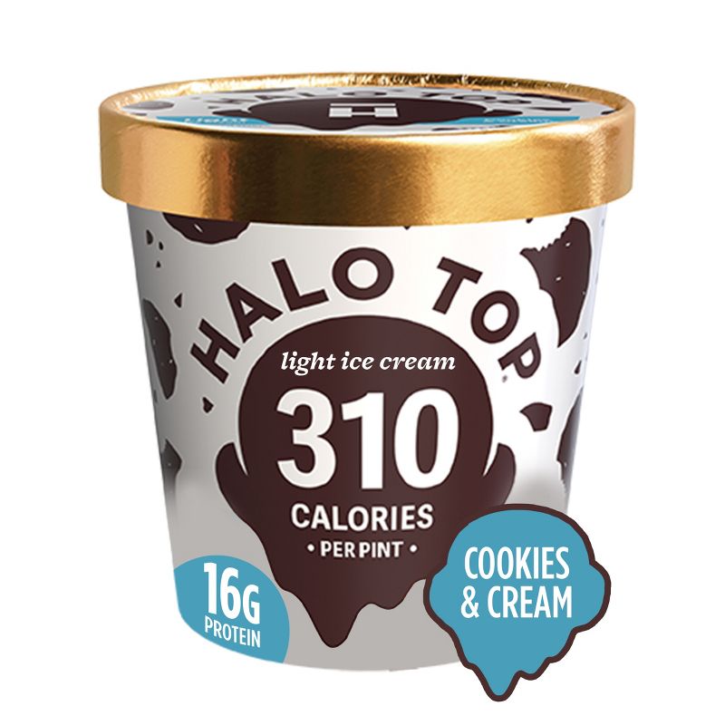 Halo Top Cookies &#38; Cream Ice Cream - 16oz, 1 of 5