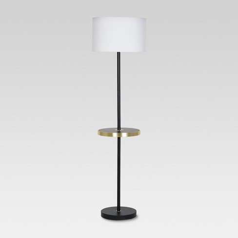 Shelf With Usb Stick Floor Lamp Brass Threshold Target