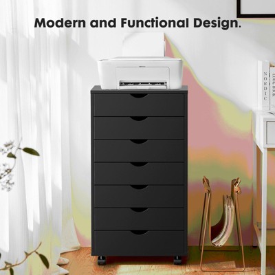 MAYEERTY 5-Drawer Mobile File Cabinet, Storage Cabinet Dressers with Wheels Mobile Organizer Drawers for Office, Bedroom, Home