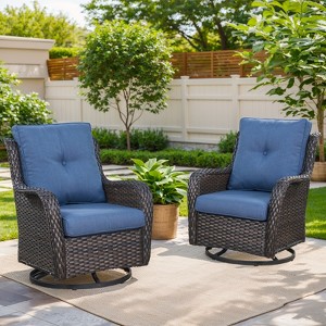 Gymojoy Outdoor Swivel Patio Chairs All-Weather Patio Swivel Glider Chairs Set of 2 - 1 of 4