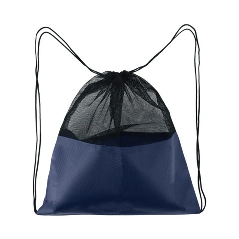 Unique Bargains Drawstring Backpacks Polyester Navy Blue 1 Pc