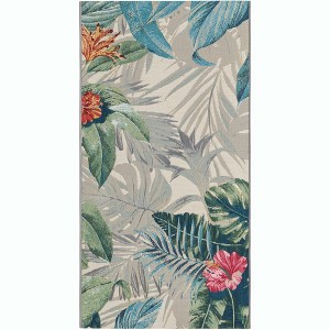 Unique Loom    Outdoor Botanical Kula Area Rug - 1 of 4