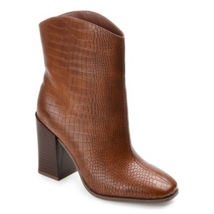 Journee Collection Womens Brekinn Pull On Stacked Heel Booties - 1 of 4