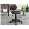 DOMETOUR Modern 1pc Office Chair Black Tufted Design Upholstered Chairs with wheels - 2 of 4