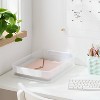 6.7qt Shallow Bin White - Brightroom™ - 2 of 4