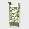 Women's Floral 3pk Crew Socks - A New Day™ Green/Ivory 4-10 - 2 of 3