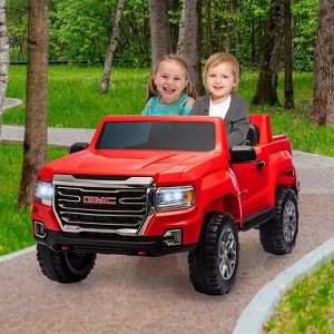 2-Seater Ride On Truck Car, 24V 7AH Battery Powered Electric Vehicle with Remote Control, LED Lights, Safety Belt, Music, Ride On Toy for Kids 3-10 - 1 of 4