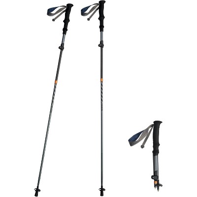 Naturehike Carbon Fiber Trekking Poles, Ultralight Foldable Hiking Poles, Adjustable 115-135cm, EVA Grip, Tungsten Tip, Hiking & Mountaineering Gear