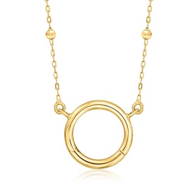 Pure Collection by Ross-Simons Italian 14kt Yellow Gold Charm-Compatible Beaded Station Necklace