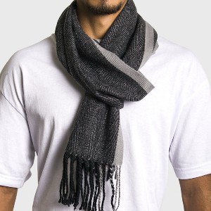 Alpine Swiss Mens Plaid Scarf Softer Than Cashmere Scarves Winter Shawl - 1 of 4